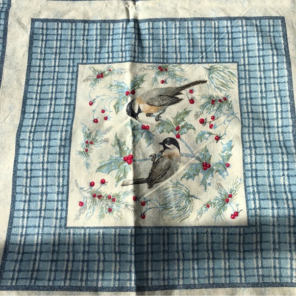 Springs Industries Christmas birds fabric pillow (2 sets avail) panels - Picture 4 of 5